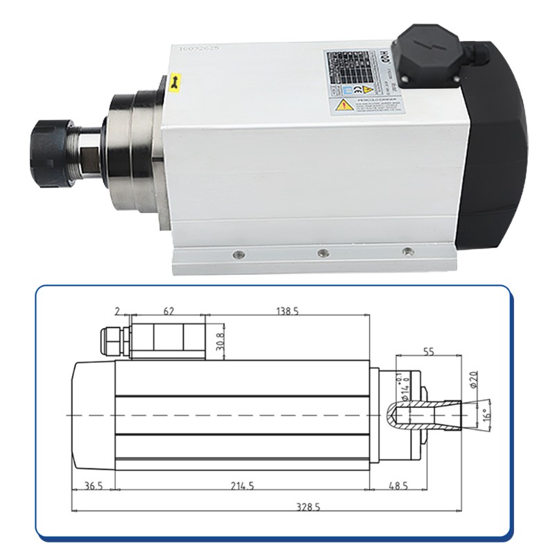 HQD Air Cooled 6KW Spindle